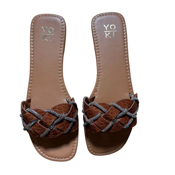 Yoki Alabama 20 Flat Sandals Rust Size 10 New in box - Picture 6 of 10